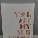 PHAMTE Wall Art You Are My Sunshine Wall Decor,Boho Nursery Decor,You Are My Sunshine Boho Sun Sunshine Rainbow Canvas Framed Wall Decor Home Teens Girls Kids Nursery Classroom Bedroom Living (14"L x 11"W, Cream colour)