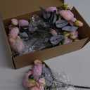 Yunsailing 8 Packs Artificial Peony Flowers Faux Silk Hydrangea Bouquet Vintage Wedding Home Table for Door Decor Reusable Bouquet of Rose Flowers for Valentine Wedding Birthday Party, (Pink Purple)