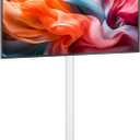 TVON TV Floor Stand for 32 to 60 inch TVs Tall TV Stand with Support Feet, Slim Corner TV Stand Height Adjustable Swivel TV Stands, Max VESA 400x400mm up to 40kg