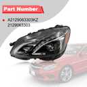 Left Headlight with Module Fit for Mercedes Benz E350 2014-2016