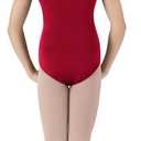 Bloch Dance Girls Tutu Scoop Front/Back Tank Leotard, Red, Size 12