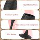 Christmas Wine Glasses Set of 12, Glitter Long Stem Wine Glasses 13.5 oz Glitter Glass Wine Cups for Wedding, Anniversary and Home(Black)