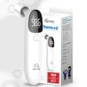 Elepho eTherm Ear & Forehead Non-Contact Thermometer Infrared & Digital Thermometers for Adults, Kids, Babies & Infants Instantly Accurately Reads Temperature Slim Design, Easy to Read Large Display.