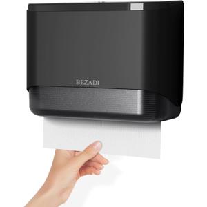 Paper Towel Dispenser,Large Capacity Wall Mount Tissue Dispensers with Smart Lock, Used for Kitchen and Bathroom 200+ Sheets Toilet Paper Holders Black Paper Towel Dispenser,Large Capacity Wall Mount Tissue Dispensers with Smart Lock, Used for Kitchen and Bathroom 200+ Sheets Toilet Paper Holders Black