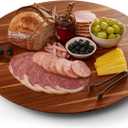 21" Acacia Wood Lazy Susan for Table Top - Wooden Turntable Serving Tray for Charcuterie Boards Cheese Board - Extra Large Round Lazy Susan Organizer - Kitchen Revolution for Countertop