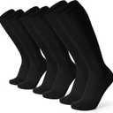 XZQTIVE 3 Pairs Soccer Baseball Softball Socks for Kids Youth Adults – Over the Calf Athletic Sports Football Socks, Size: Small (Black)