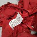 Lilosy Sexy Stocking Lace Mesh Bodysuit Top Underwire Garter Lingerie Set 3 Piece (Red, M)