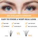 3 x B&Qaugen Lash Clusters 30D 40D-C-12-18MIX B&Q LASH Individual Lashes 280 Clusters False Eyelash 9-16MIX DIY Eyelash Extensions at Home (30D 40D,C-12-18MIX)