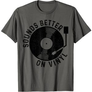 Vinyl Record DJ Record Retro Gift T-Shirt, Size L