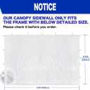 Fanpat Instant Canopy Tent Sidewalls for 10x10 Pop Up Canopy Waterproof, 99% UV Protection, 3 Piece Sidewalls, Orange(3PCS Sidewall Only, Canopy Tent NOT Included)