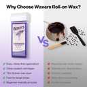 Wax Roller Kit for Hair Removal Lavender Roll on Wax Kit for Women Men Professional Soft Wax for Leg Arms Back & Armpit