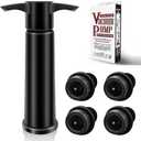 Wine Saver Pump with 4 Vacuum Wine Stoppers, Wine Bottle Stoppers with Food Grade Silicone Leak-proof Keep Fresh Suitable for All Standard Wine Bottles