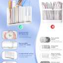 Straw Holder for Cabinet Door - Strong Magnetic Detachable Bottom, Easy to Clean, Dual Use (Countertop/Cabinet), Fits Various Sizes & Irregular Straws (Transparent)