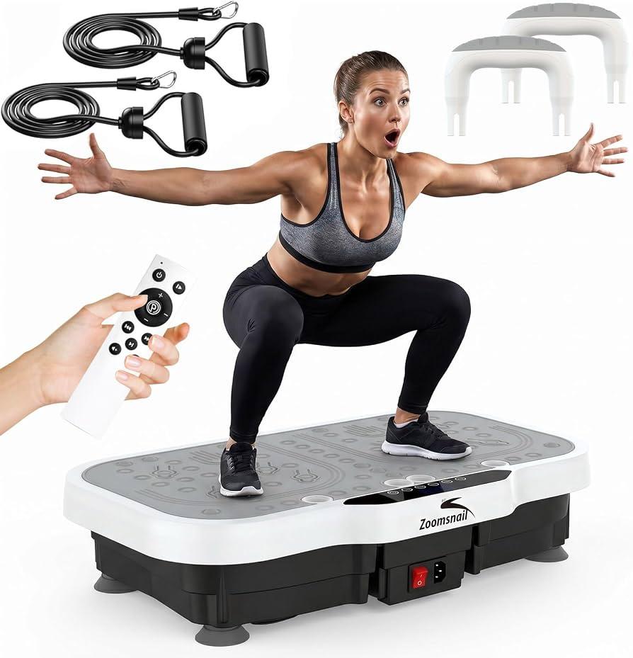 Zoomsnail Vibration Plate Exercise Machine, 8000 Vibrations/min Adjustable Fitness Platform, 400 Lbs Capacity Whole Body Workout Extra Large Size Platform with Bluetooth for Weight Loss, Women & Men
Amazon's Choice