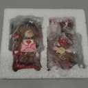 Thyle 2 Pcs Valentine's Day Gift Highland Cow Figurines, Cute Love Couple Cow Statue with Roses and Heart Letter for Romantic Farmhouse Home Shelf Tabletop Decoration Galentine's Day Gifts