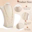 Kigley 6 Pcs Linen Necklace Display Bust Jewelry Holder Necklace Retail Mannequin Display Stand for Jewelry Selling Vendors Shows (13.4 x8.1 Inch)