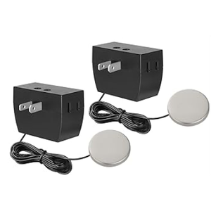 DEWENWILS 2 Pack Touch Dimmer Switch, Touch Pad Control with 3 Levels of Dimming, Dimmable LED/CFL Lights, and Incandescent Bulbs, Extension Cord, ETL Listed, Black
