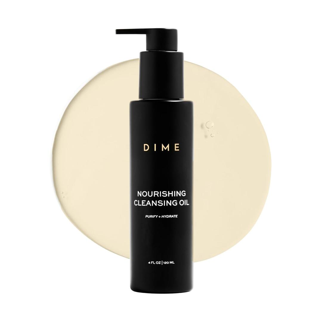DIME Beauty Nourishing Cleansing Oil, 4 FL OZ (120 ml) - Cleanser & Makeup Remover, Formulated with Meadowfoam & Jojoba Oil for Skin