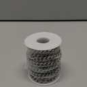 33FT Stainless Steel Curb Chain Roll, 6mm 304 Stainless Steel Flat Twisted Links Curb Chains Bulk Spool for Jewelry Making Necklace DIY Craft (6.0mm width)