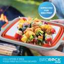 BIRDROCK HOME Collapsible Food Prep & Cutting Board and Grill Caddy Tub with Colander & Lid | Multifunctional Kitchen Vegetable Washing Basket | Silicone Dish Tub for BBQ, Picnic, Tailgate and Camping, Large