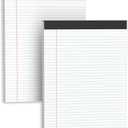 Legal Pads 8.5 X11, Narrow Ruled Notepads, 2 Pack, 50 Sheet/Pad, White Legal Pads, Tear Off Notepad, Perforated Writing Pad, Notebook Paper College Ruled, Notepads for Office Home School, Notepad