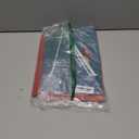 Foldable Airplane Foot Rest for Long Flight, Portable Camping Hiking Stool Travel Under Desk Foot Leg Rest for Airplane, Subway, Outdoor (Red+Navy)