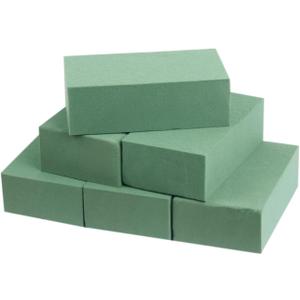Floral Foam Blocks, 6 Pack Small Green Wet Dry Flower Foams Florist Plant Foam for Artificial and Fresh Flower Arrangement (5.5"L x 3.1"W x 1.7"H)