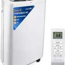 SereneLife Small Air Conditioner Portable 14,000 BTU with Built-in Dehumidifier - Portable AC unit for rooms up to 650 sq ft - Remote Control, Window Mount Exhaust Kit