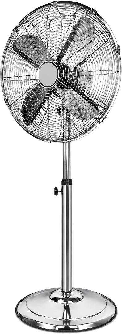 16 Inch Metal Pedestal Fan, Oscillating Standing Fan 3 Speed