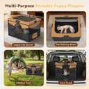 LOOBANI Foldable Dog Playpen for Small Dogs- Indoor/Outdoor Puppy Playpen with Removable Washable Fabric Enclosure, Sturdy Steel Frame & 690D Oxford Cloth,Portable Crate for Puppies & Cats,32"x24"x22"