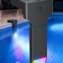 POOLHOUR Solar Pool Lights for Inground Pools Only, Waterproof LED Underwater Submersible Light with Remote & Timer, 10-Color RGB 4-Mode Poolside Solar Lights, 1 Pack