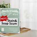 Barossa Design Frosted Shower Curtain Liner - Premium PEVA Shower Liner for Bathroom, BPA & PVC Free, No Chemical Smell, Lightweight Bath Curtain with 3 Magnets, Metal Grommets - Frost, Standard Size (72"W x 72"L (Pack of 1))