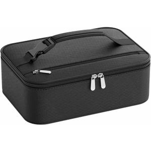 Small Lunch Box Insulated Lunch Bag for Women Men, Bento Kids Lunch Box, Compact Portable Thermal Meal Cooler Bags with Buckle Handle for Work & School, Black 5L