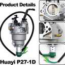 420cc 389cc GX390 Generator Carburetor Kit Huayi P27-1D Carb Kit OEM for Champion Predator Generac 439cc 459cc 6500 8750 9000 5500 7000 8000 7500 9500