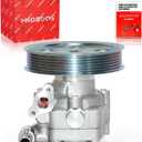 PHOBOOS Power Steering Pump Compatible with Audi A4/A4 Quattro 2009-2012, A5/A5 Quattro 2010-2012, with Outlet & Pulley, Smooth Steering, Low Noise, High Durability, Ref. 96-515