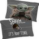 Jay Franco Star Wars The Mandalorian Coffee 2 Pack Pillowcase - Double-Sided Kids Super Soft Bedding Features Baby Yoda