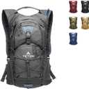 Teton Oasis Hydration Backpack Lightweight Water Pack with Bladder for Hiking, Running, Cycling, Biking 22L Sizes Sewn-in Rain Cover Fits Men and Women (Gunmetal)