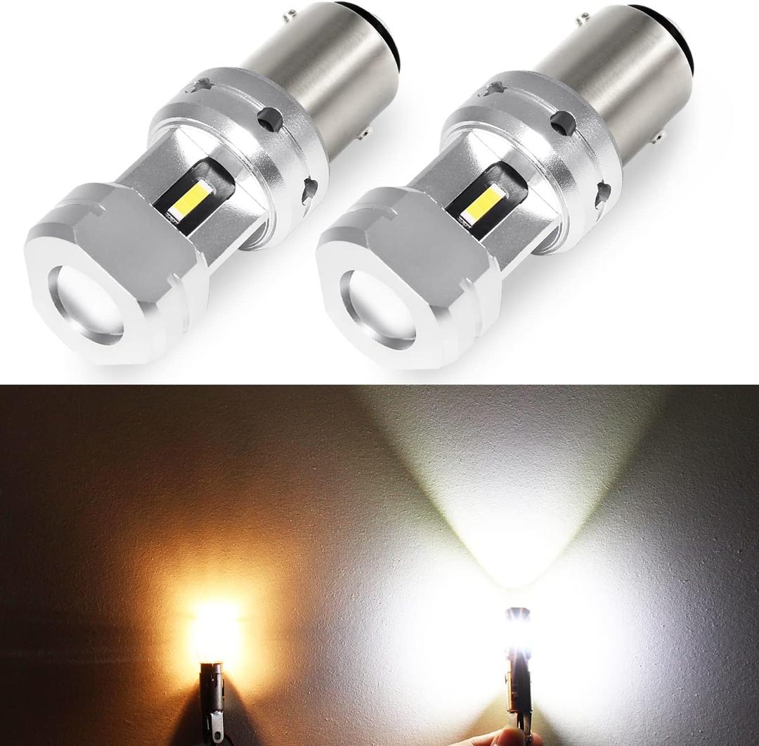 PHINLION 3600 Lumens 1157 P21/5W LED Backup Light Bulb, Super Bright 1034 2057 2357 7528 LED Bulbs for Reverse or DRL Daytime Running Lights, 6000K Xenon White