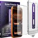 [2-Pack Matte Screen Protector for iPhone 17 Pro, AG Anti-Glare Tempered Glass, Anti-Fingerprint Scratch Resistant, Auto Alignment Installation Frame, Case-Friendly