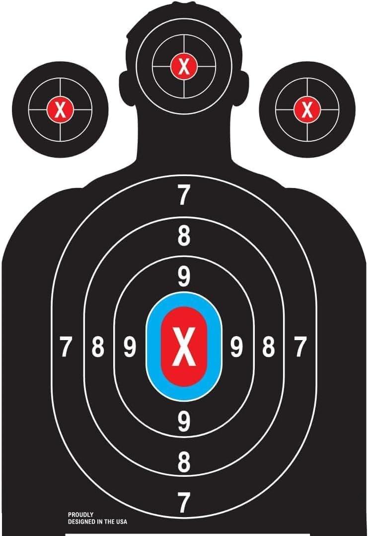 Heavy Duty Shooting Targets Paper - Targets for Shooting Range - Indoors & Outdoor Targets for Shooting Rifle - Range Targets for Pistol Shooting - Handgun Shooting Range Accessories. (BLACK)