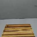 Premium Teak Wood Cutting Board 18" x 14" x 0.6" for Kitchen Meat, Fruit, Pizza Prep - Large Thin Edge Grain with Juice Groove, Solid Hardwood, Non-Toxic, BPA & Plastic Free by New M Way, 17.9"L x 14"W