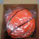 Silent Basketball Size 7 (29.5")  Grooved Airless Indoor Basketball for Quiet Dribbling and Indoor Training, Pro PU Foam Ball  Real Feel Higher Bounce Quieter (Orange)