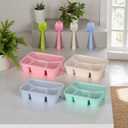 Bento Box Adult Lunch Box 4 Pack Lunch Containers 4-Compartment Reusable Food Storage Snack Containers Dishwasher Safe Stackable for Work & Travel