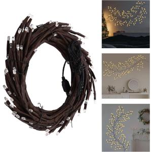 7.55ft-Enchanted Willow Vine LED Lights, Room Decor Christmas Decorations DIY Vines, 144 LEDs Artificial Plants Twinkle Tree Lighted Branches for Bedroom Wall Living Room Decor(1PCS)