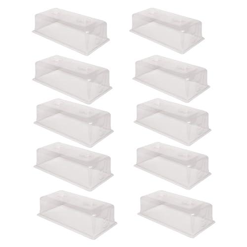 SUNPACK Sundome Plastic Multi-Vented Humidity Dome, Clear, 7" (Pack of 10) - Ideal for Greenhouses or Indoor Growing, Able to Adjust Humidity with Vents