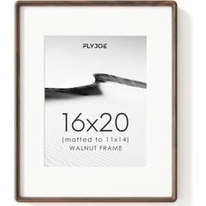16x20 Picture Frame, Natural Solid Walnut Wood Photo Frame, Rounded Corner, 16x20, 1P