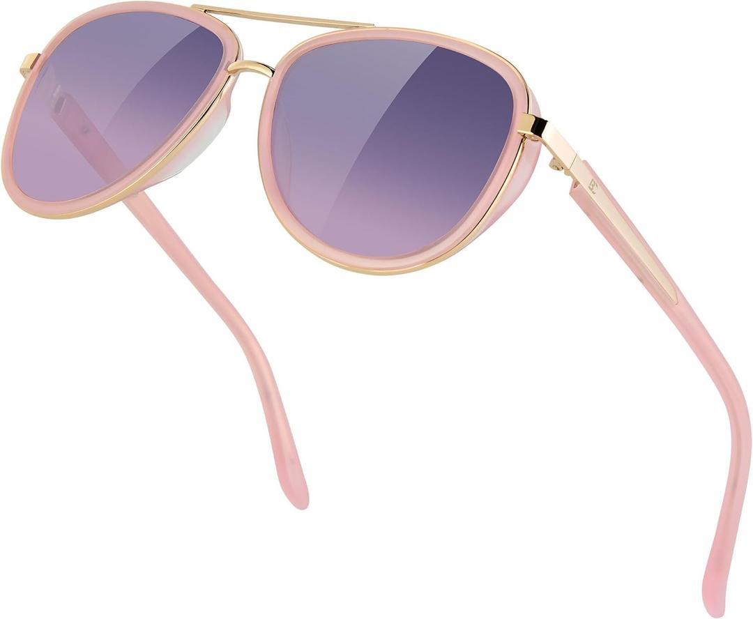 BIRCEN Polarized Sunglasses for Women UV - Protection Womens Retro Mirrored Shades with Acetate Frame BC2001
