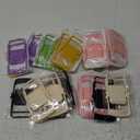 Flutesan 28 Pcs Mini Folding Chair Cell Phone Stand Desktop Foldable Mobile Phone Holder Folding Chair Cradle for Desk (Candy)