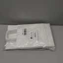 Qutuus White Paper Gift Bags with Handles Bulk 25 pcs 8x4.5x10 Medium White Paper Bags for Gifts, Valentines, Shopping, Retail