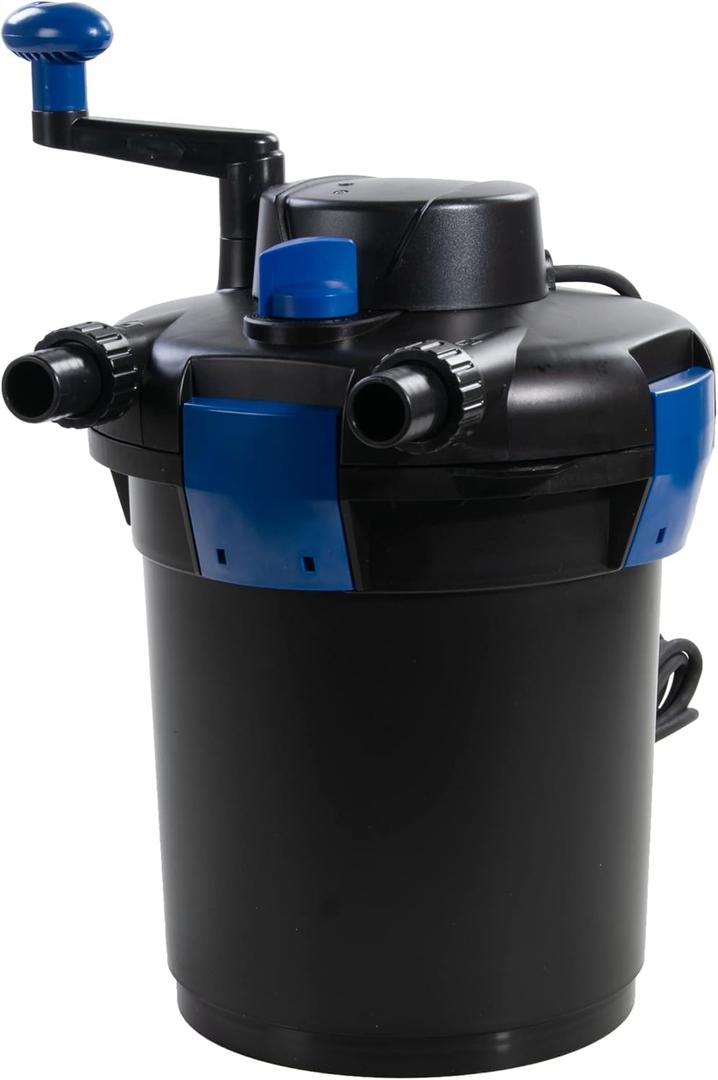AquaForte GPF-1500 (9 Watt) Pressure Filter, Power 9 Watt, Voltage 230 V, Frequency 50 Hz, Inlet/Outlet 19/25/33 mm, Recommended Flow Rate 4,000 l/h, Suitable for Ornamental Ponds up to 3,000 Litres